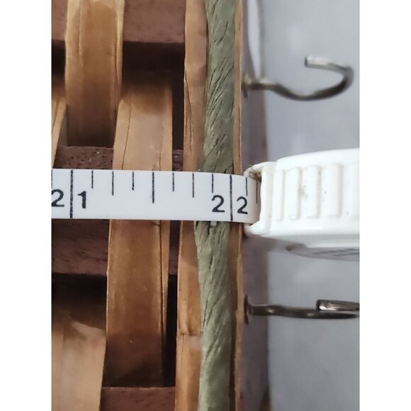 Vintage Foxcreek Basket Co Mahogany Wood Wicker 3 Tier Wall Mail Organizer - Picture 12 of 13